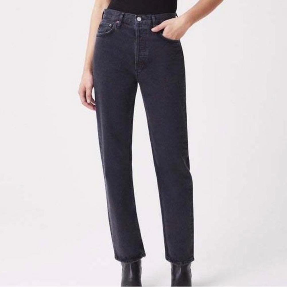 Agolde 90s pinch waist straight leg black jeans